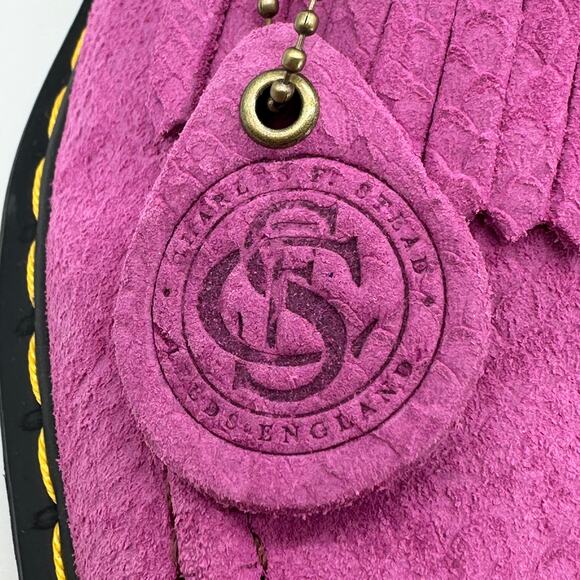 Dr. Martens Women's Adrian Snaffle Suede Kiltie Loafers Thrift Pink Size 5 - Picture 11 of 11